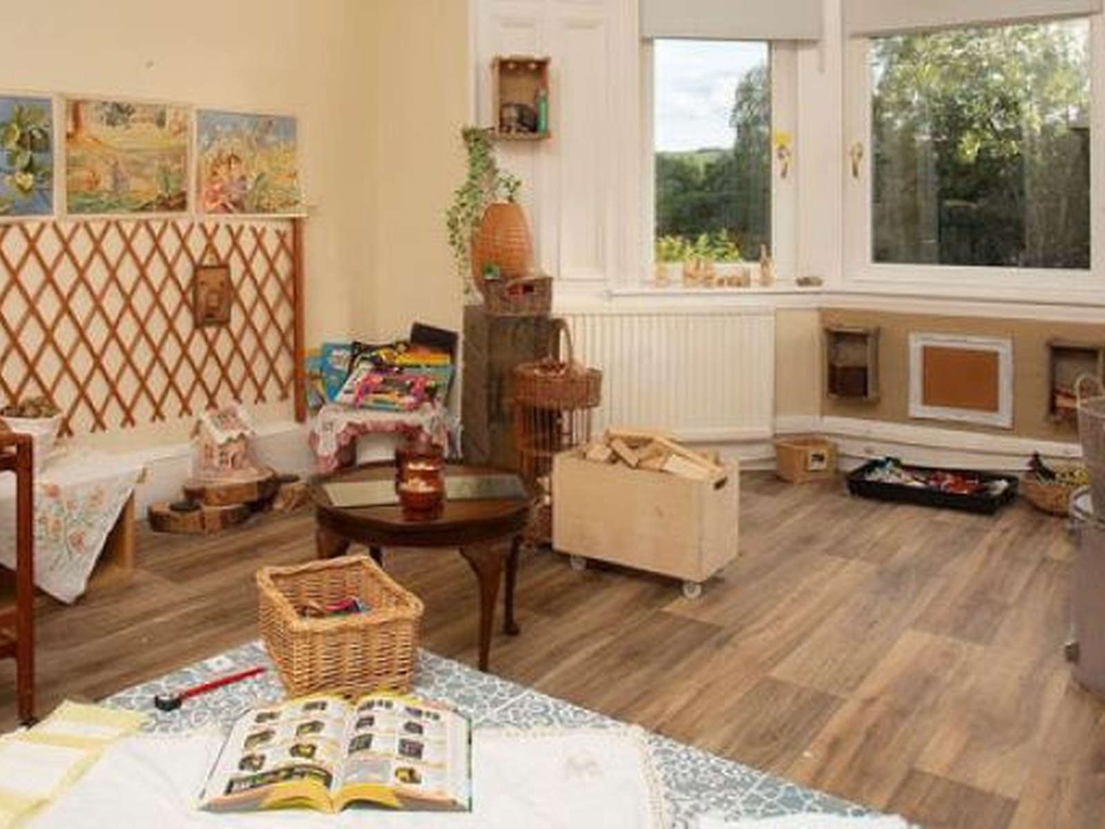 The bright, light-filled baby room at Bridge of Earn