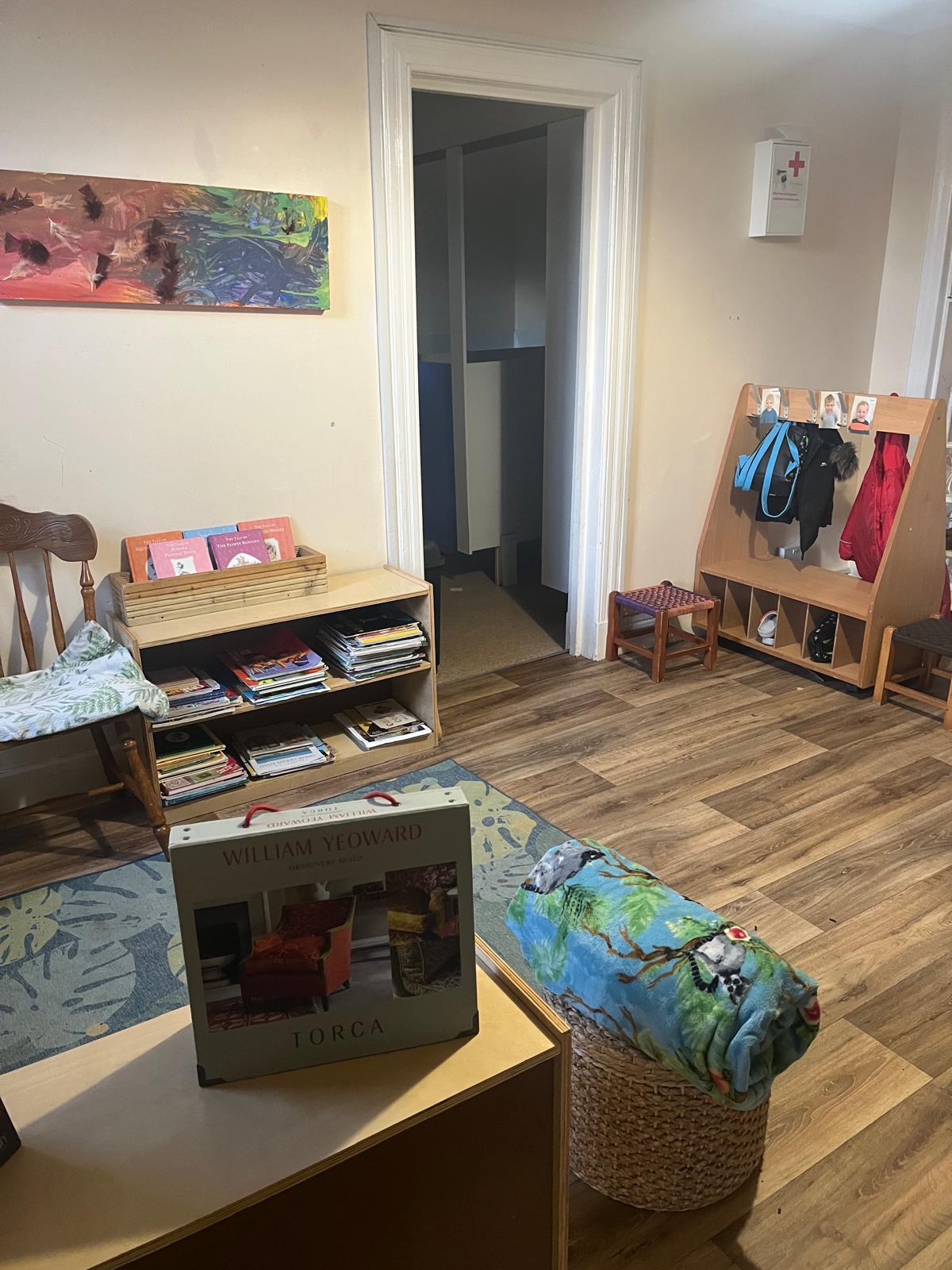 The book area in the Butterflies pre-school room